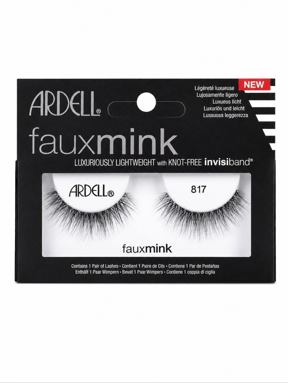 4 x Ardell Faux Mink Lashes #817 1 Pair Each